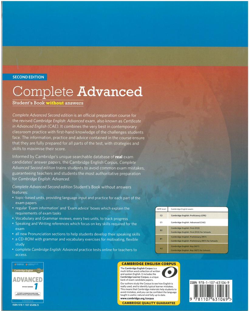 COMPLETE CAE 2ND EDITION STUDENT'S BOOK WITHOUT ANSWERS (+CD-ROM)