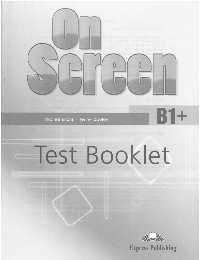ON SCREEN B1+ TEST BOOK REVISED