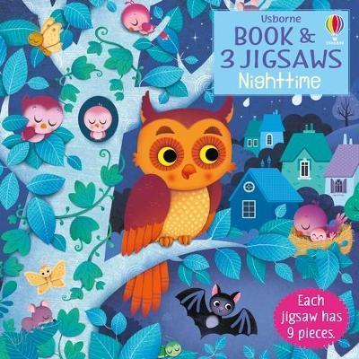 USBORNE BOOK AND 3 JIGSAWS: NIGHT TIME