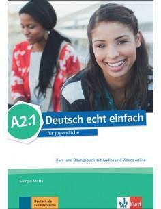 DEUTSCH ECHT EINFACH A2.1 KURSBUCH & UBUNGSBUCH (+AUDIOS+VIDEOS)