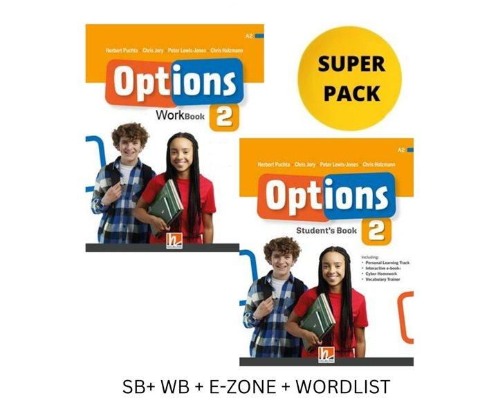OPTIONS 2 SUPER PACK (STUDENT'S BOOK + WORKBOOK +E-ZONE +WORDLIST)