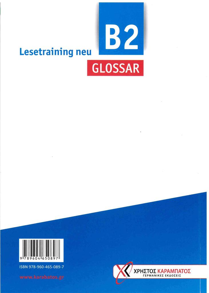 LESETRAINING B2 GLOSSAR NEU