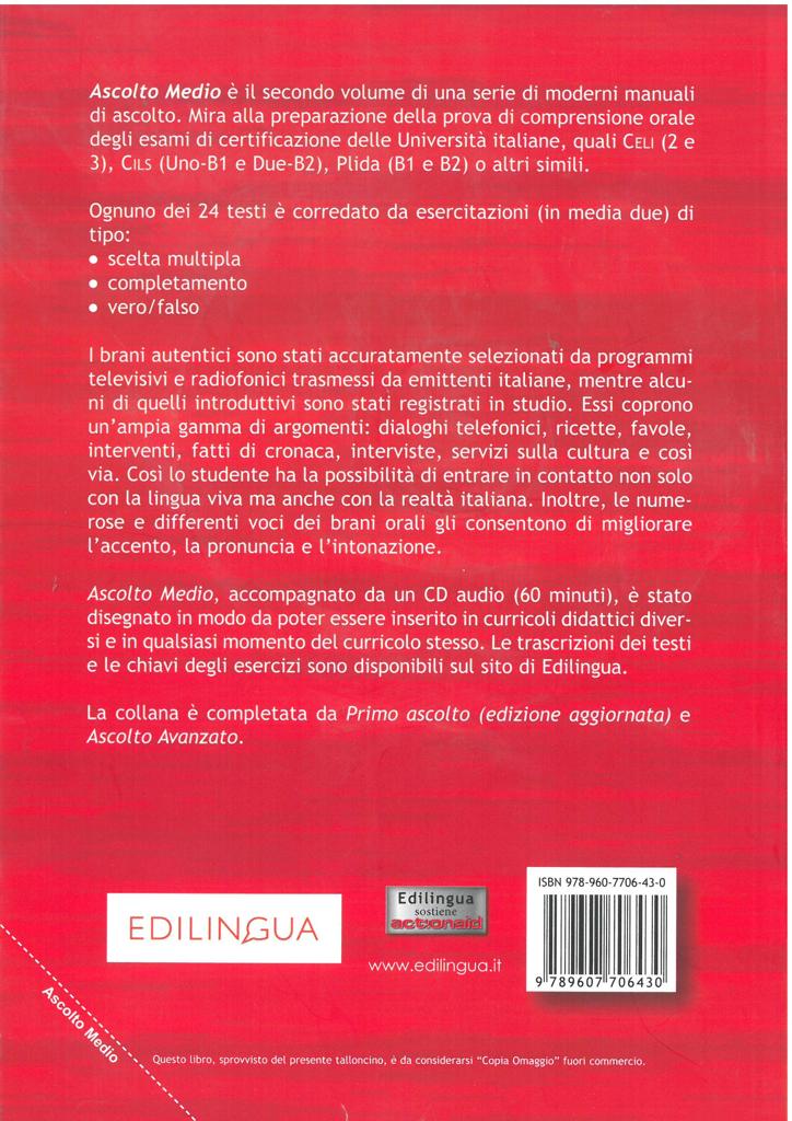 ASCOLTO MEDIO STUDENTE (+CD)