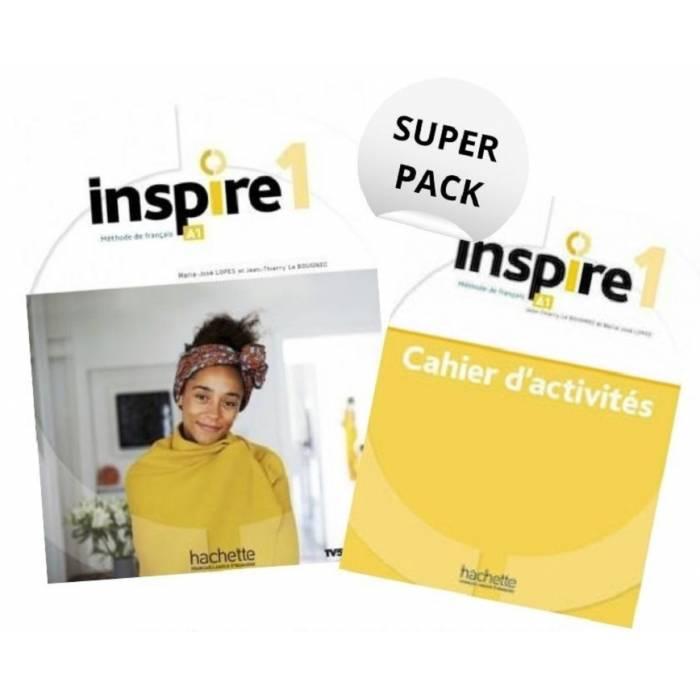 SUPER PACK INSPIRE 1(LIVRE DE L'ELEVE + CAHIER D'ACTIVITES + LEXIQUE + CADEAU SURPRISE)