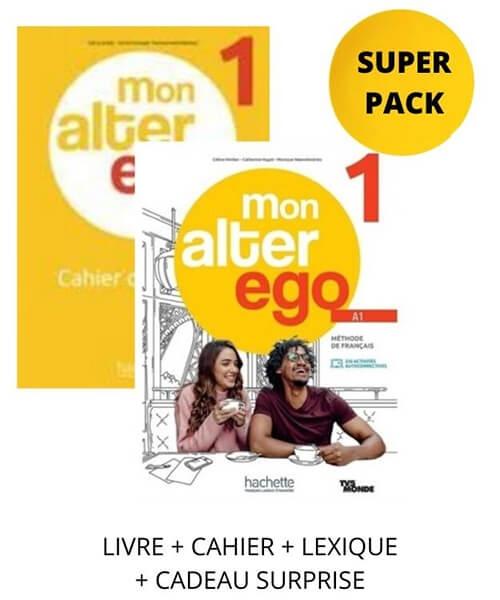 SUPER PACK MON ALTER EGO 1 (LIVRE +CAHIER +LEXIQUE + TEST DELF+ CADEAU SUPRISE)