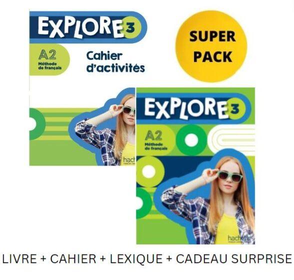 EXPLORE 3 SUPER PACK (LIVRE +CAHIER +LEXIQUE +CADEAU SURPRISE)