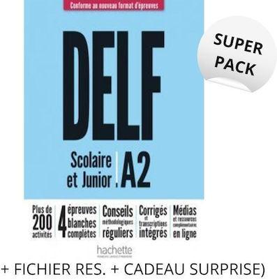 DELF SCOLAIRE JUNIOR A2 SUPER PACK (+ FICHIER RES. + CADEAU SURPRISE) NOUVEAU FORMAT