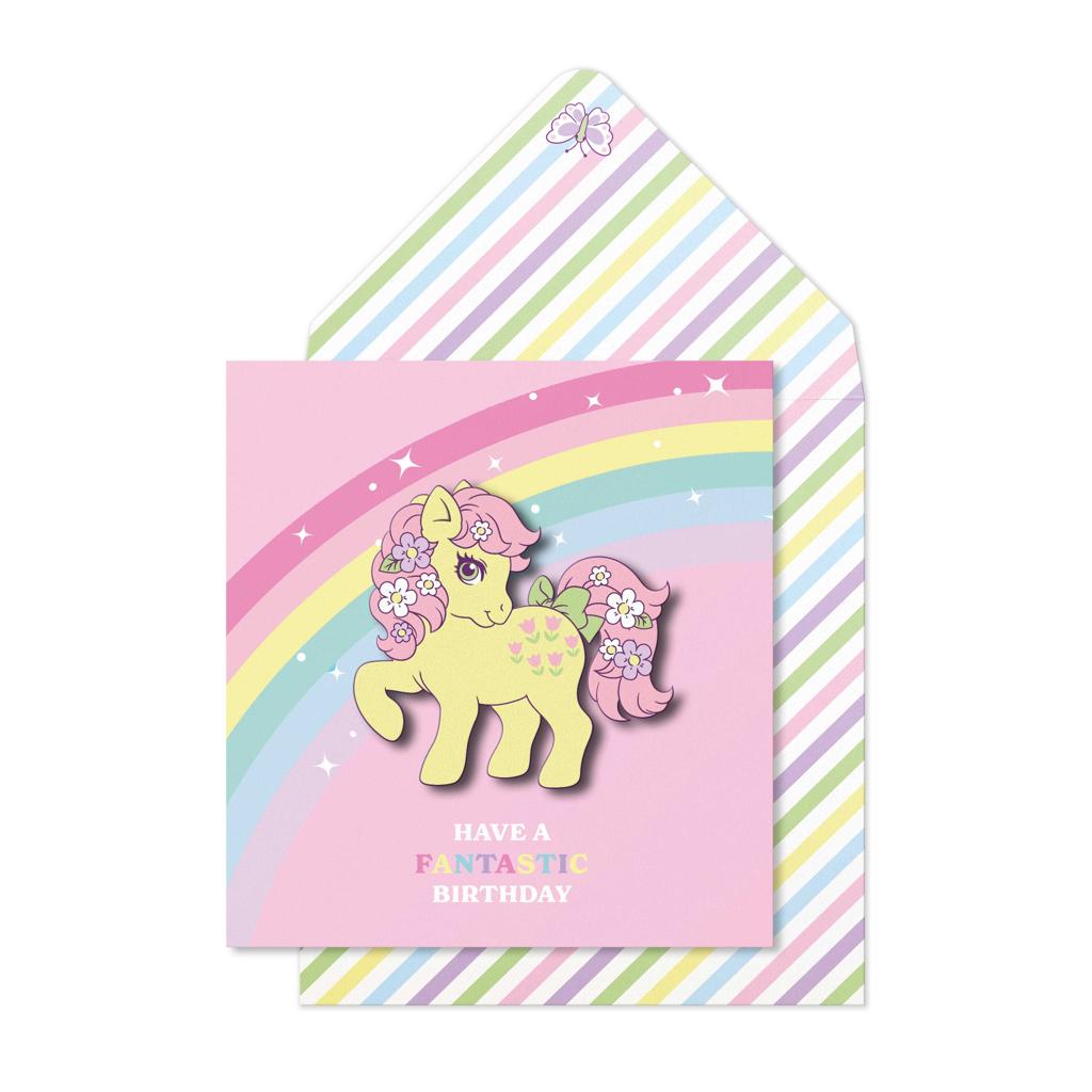 ΕΥΧΕΤΗΡΙΑ ΚΑΡΤΑ "HAVE A FANTASTIC BIRTHDAY" - MY LITTLE PONY, POSEY RETRO